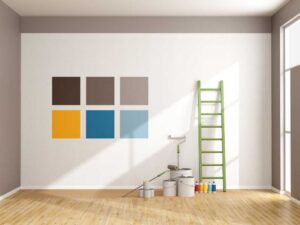 flat paint on walls