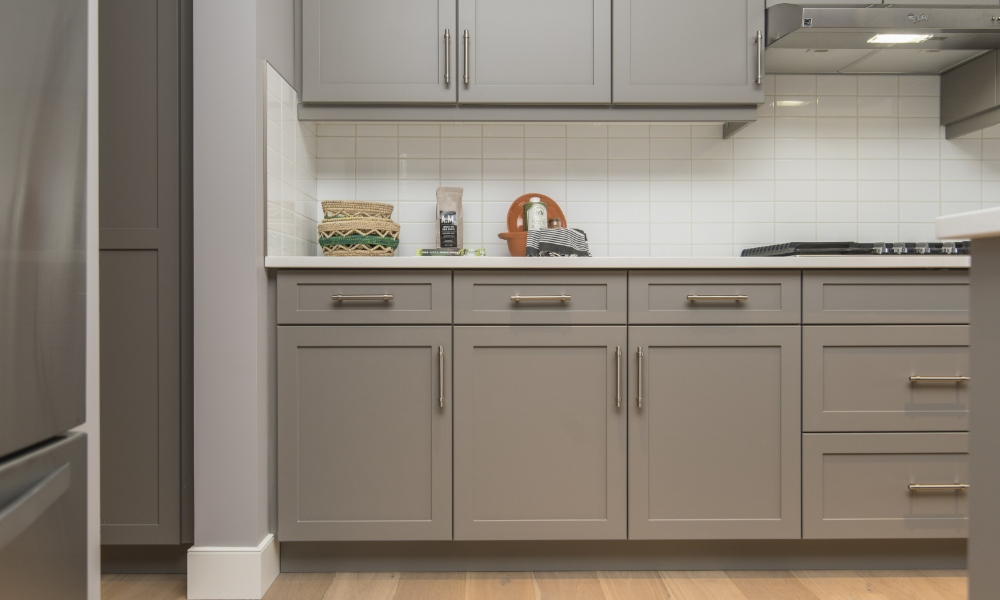 greige colored cabinet